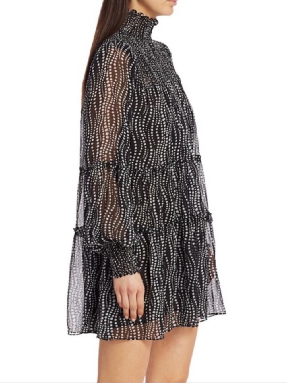 Cinq a Sept Rika Dress Daisy Chain Black 4 NWT $395 - Picture 3 of 5